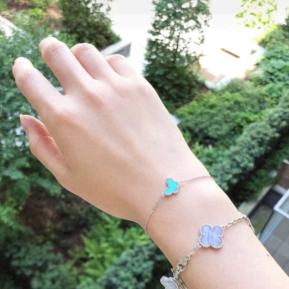 [Elowen jewelsry ]BUTTERFLY TURQUOISE BUTTERFLY BRACELET SILVER