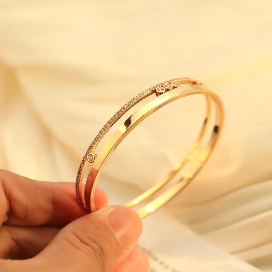 [Elowen jewelsry]Move Romane Diamond Bangle Bracelet