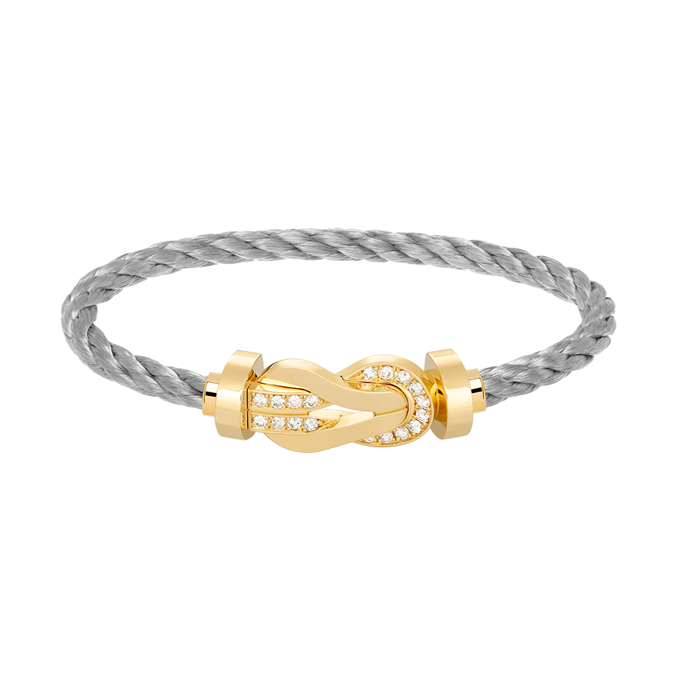 [Elowen jewelsry ]CHANCE LARGE 8 FIGURE BUCKLE HALF DIAMOND BRACELET GOLD