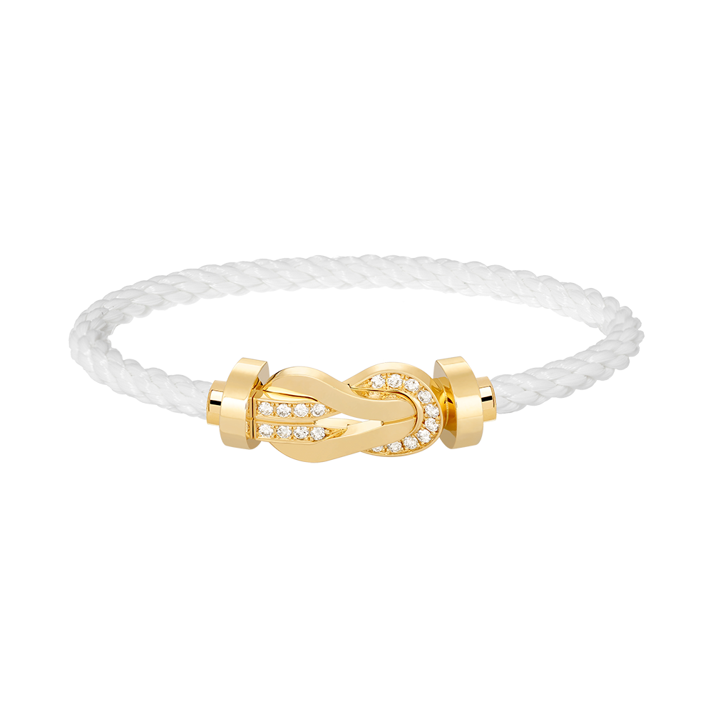 [Elowen jewelsry ]CHANCE LARGE 8 FIGURE BUCKLE HALF DIAMOND BRACELET GOLD