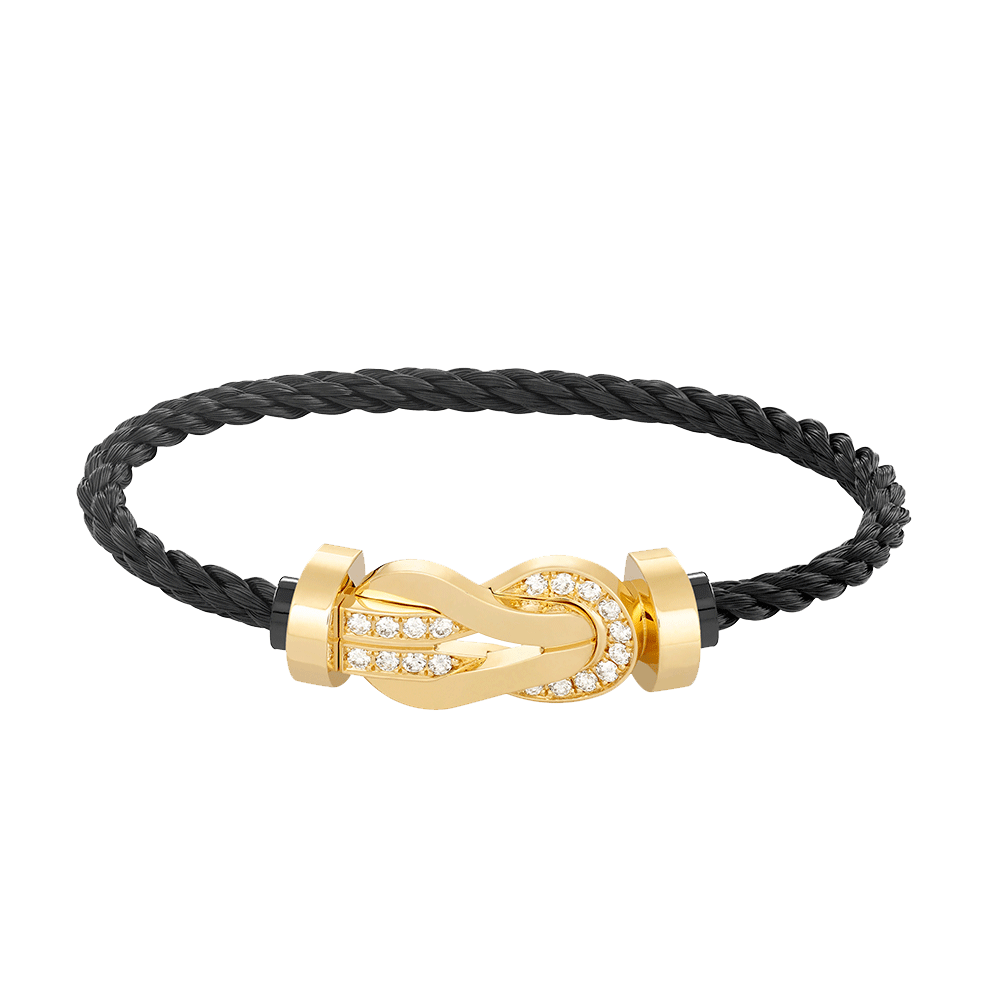 [Elowen jewelsry ]CHANCE LARGE 8 FIGURE BUCKLE HALF DIAMOND BRACELET GOLD