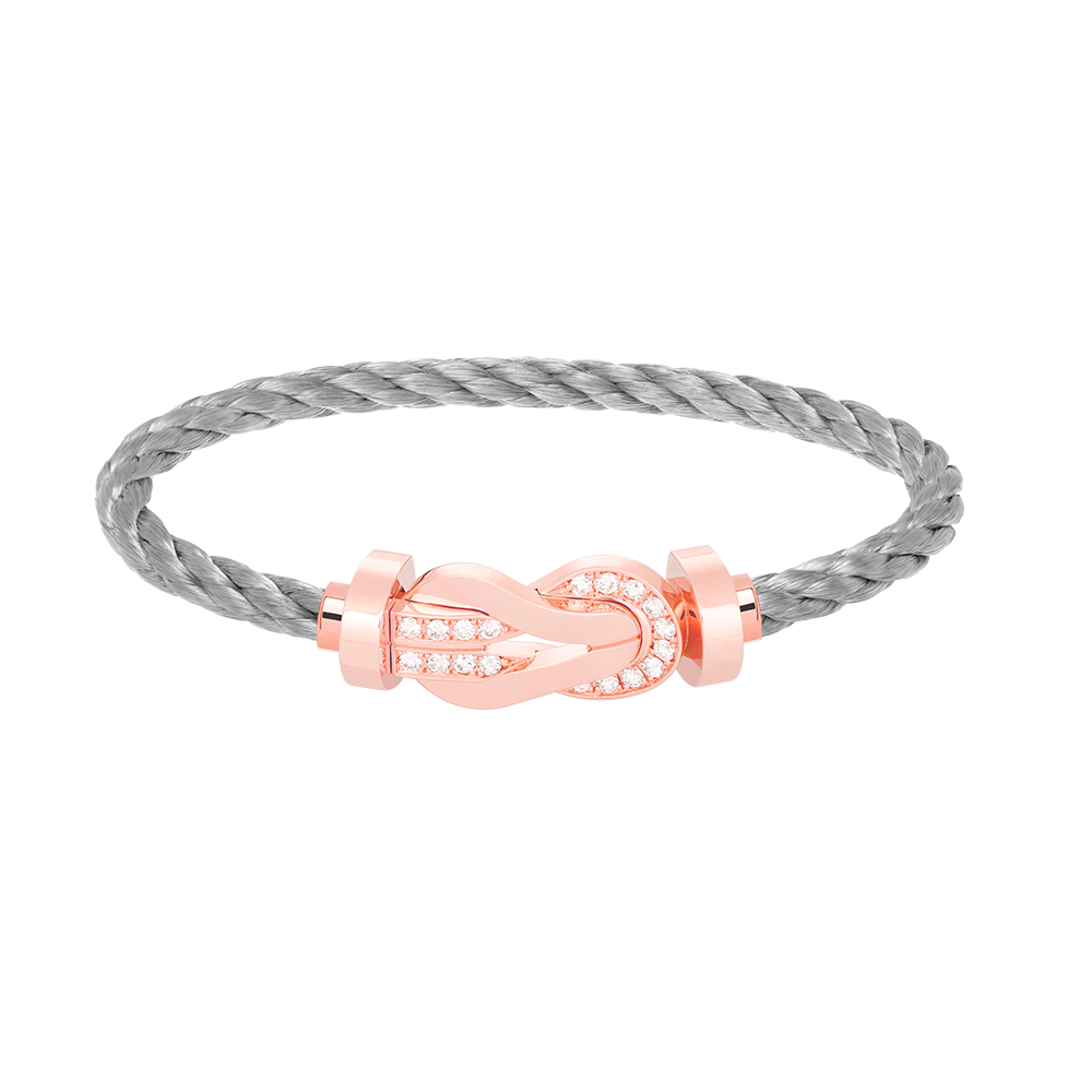 [Elowen jewelsry ]CHANCE LARGE 8 FIGURE BUCKLE HALF DIAMOND BRACELET ROSE GOLD