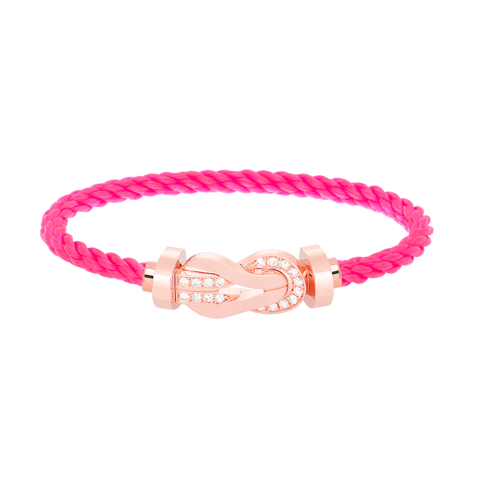 [Elowen jewelsry ]CHANCE LARGE 8 FIGURE BUCKLE HALF DIAMOND BRACELET ROSE GOLD