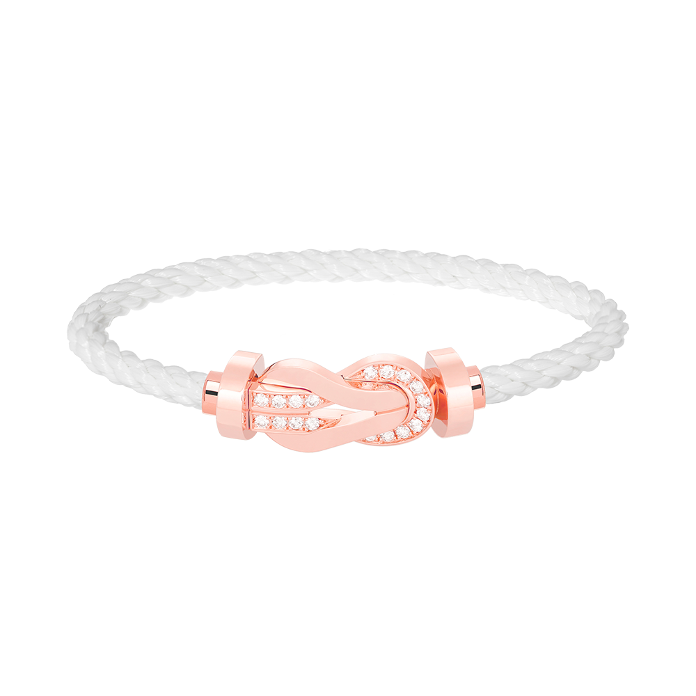 [Elowen jewelsry ]CHANCE LARGE 8 FIGURE BUCKLE HALF DIAMOND BRACELET ROSE GOLD