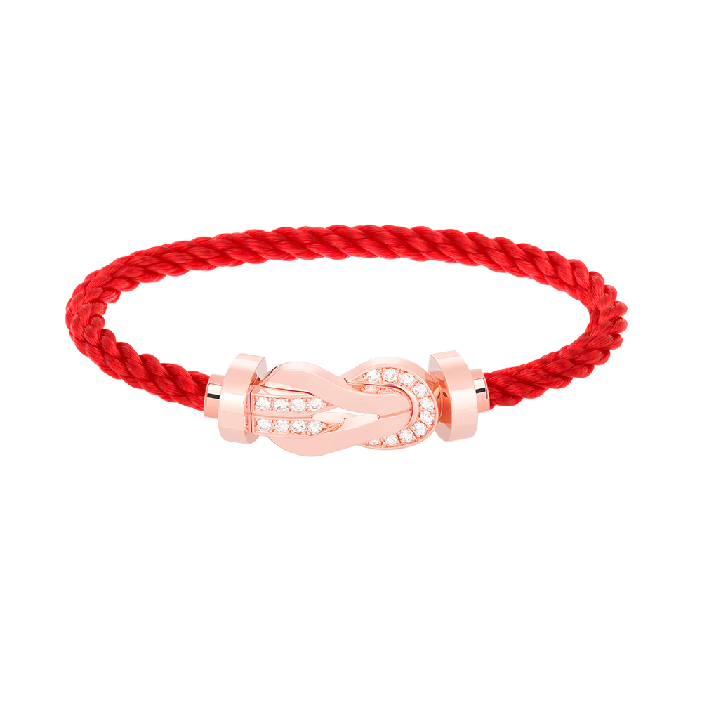 [Elowen jewelsry ]CHANCE LARGE 8 FIGURE BUCKLE HALF DIAMOND BRACELET ROSE GOLD