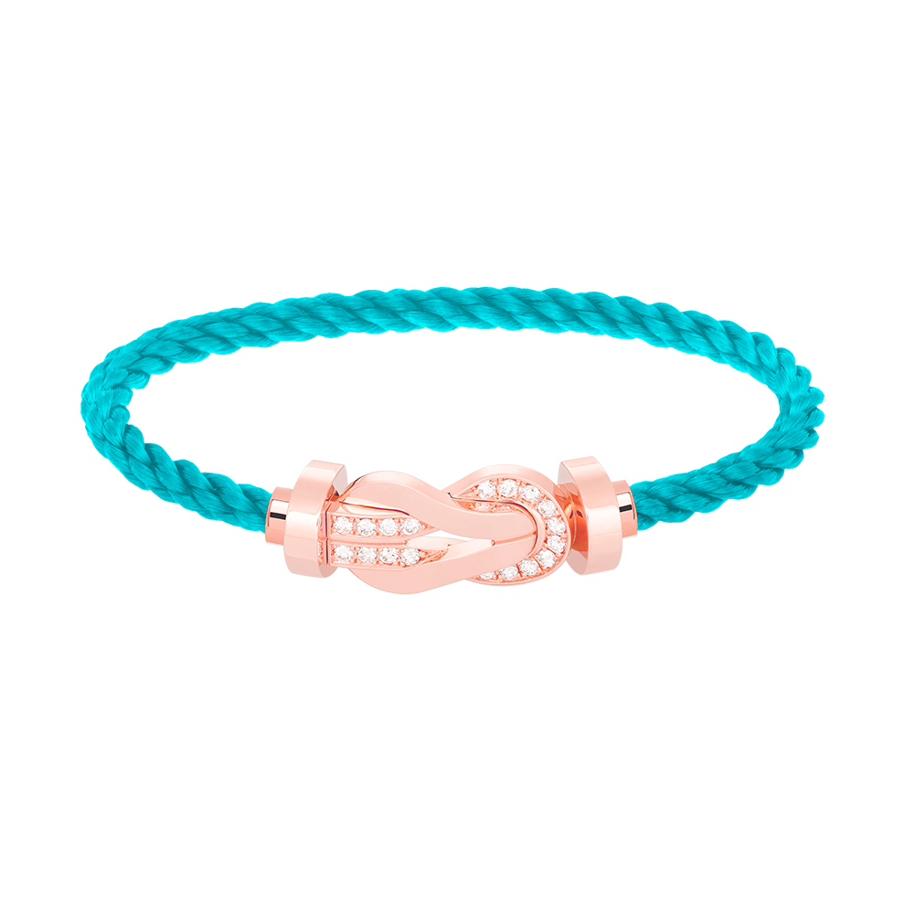 [Elowen jewelsry ]CHANCE LARGE 8 FIGURE BUCKLE HALF DIAMOND BRACELET ROSE GOLD