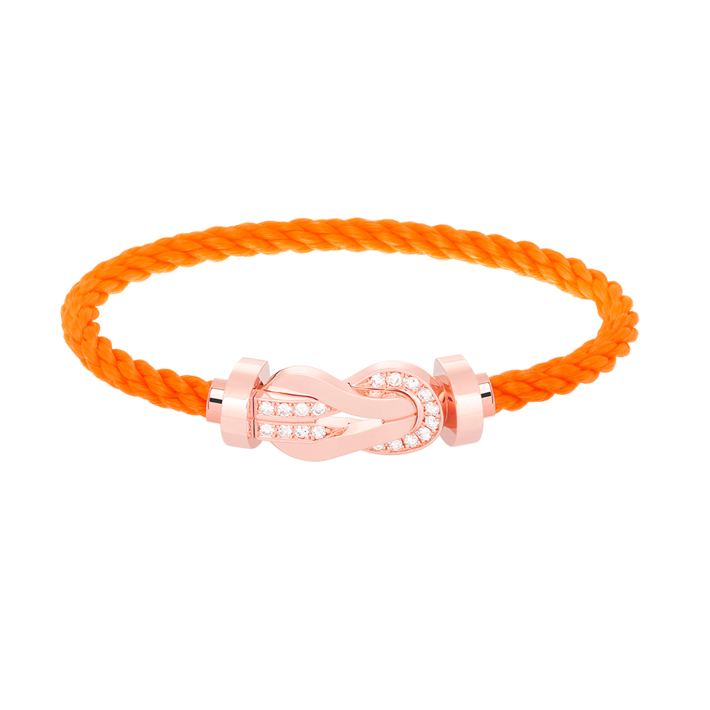 [Elowen jewelsry ]CHANCE LARGE 8 FIGURE BUCKLE HALF DIAMOND BRACELET ROSE GOLD