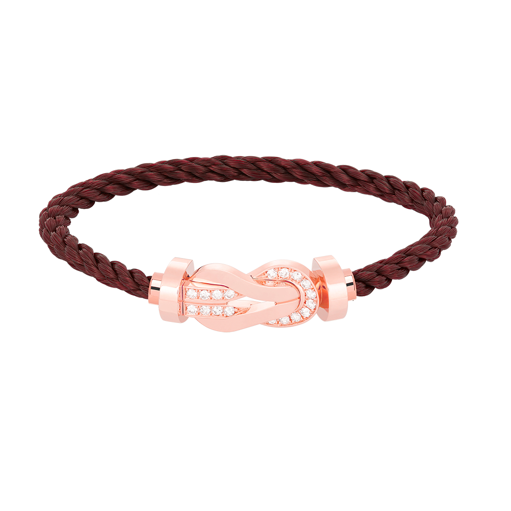 [Elowen jewelsry ]CHANCE LARGE 8 FIGURE BUCKLE HALF DIAMOND BRACELET ROSE GOLD