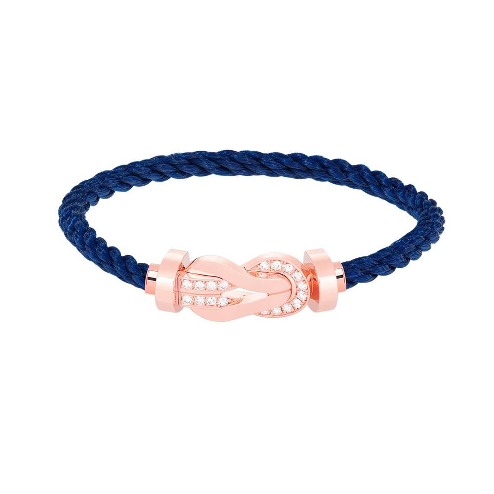 [Elowen jewelsry ]CHANCE LARGE 8 FIGURE BUCKLE HALF DIAMOND BRACELET ROSE GOLD