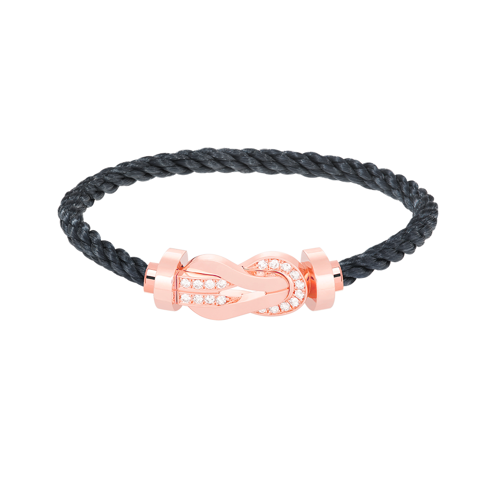 [Elowen jewelsry ]CHANCE LARGE 8 FIGURE BUCKLE HALF DIAMOND BRACELET ROSE GOLD