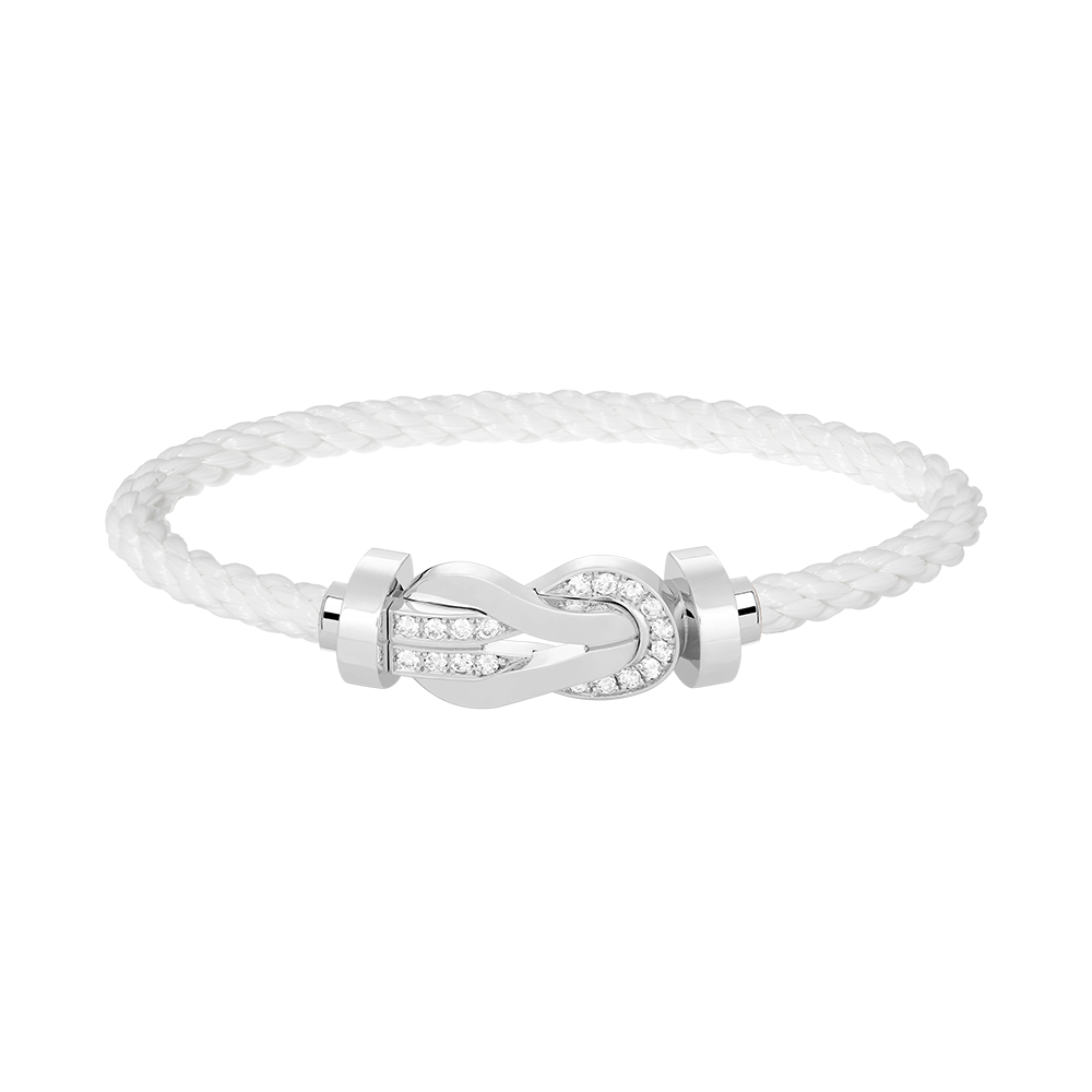 [Elowen jewelsry ]CHANCE LARGE 8 FIGURE BUCKLE HALF DIAMOND BRACELET SILVER