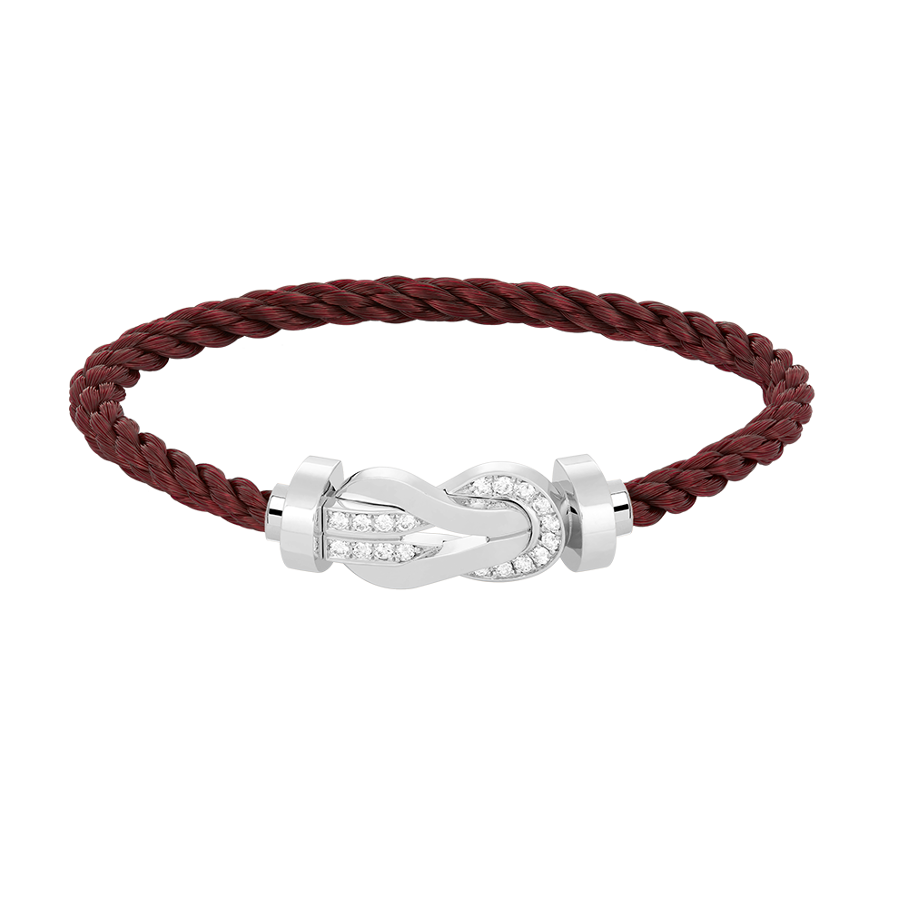 [Elowen jewelsry ]CHANCE LARGE 8 FIGURE BUCKLE HALF DIAMOND BRACELET SILVER