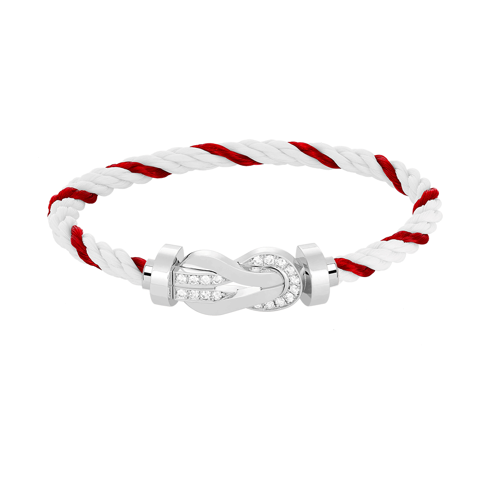 [Elowen jewelsry ]CHANCE LARGE 8 FIGURE BUCKLE HALF DIAMOND BRACELET SILVER