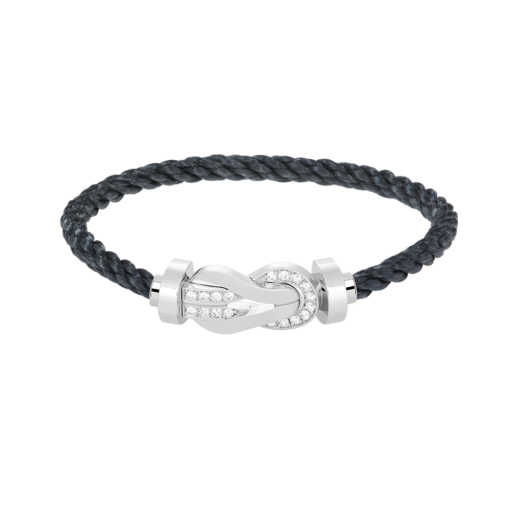 [Elowen jewelsry ]CHANCE LARGE 8 FIGURE BUCKLE HALF DIAMOND BRACELET SILVER