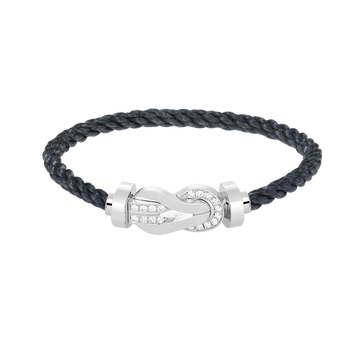 [Elowen jewelsry ]CHANCE LARGE 8 FIGURE BUCKLE HALF DIAMOND BRACELET SILVER