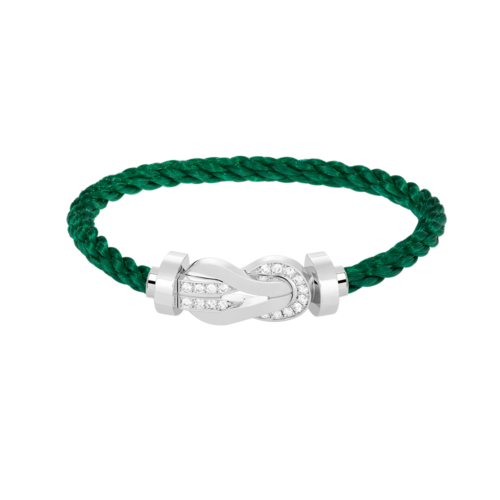 [Elowen jewelsry ]CHANCE LARGE 8 FIGURE BUCKLE HALF DIAMOND BRACELET SILVER