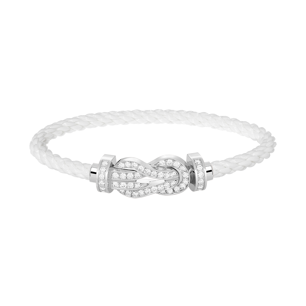 [Elowen jewelsry ]CHANCE LARGE 8 FIGURE BUCKLE FULL DIAMOND BRACELET SILVER
