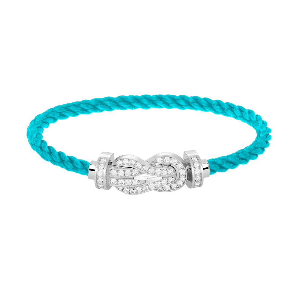 [Elowen jewelsry ]CHANCE LARGE 8 FIGURE BUCKLE FULL DIAMOND BRACELET SILVER