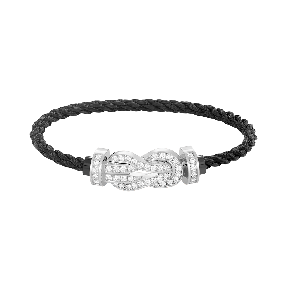 [Elowen jewelsry ]CHANCE LARGE 8 FIGURE BUCKLE FULL DIAMOND BRACELET SILVER