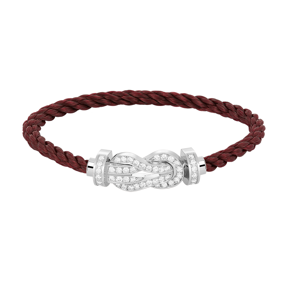 [Elowen jewelsry ]CHANCE LARGE 8 FIGURE BUCKLE FULL DIAMOND BRACELET SILVER