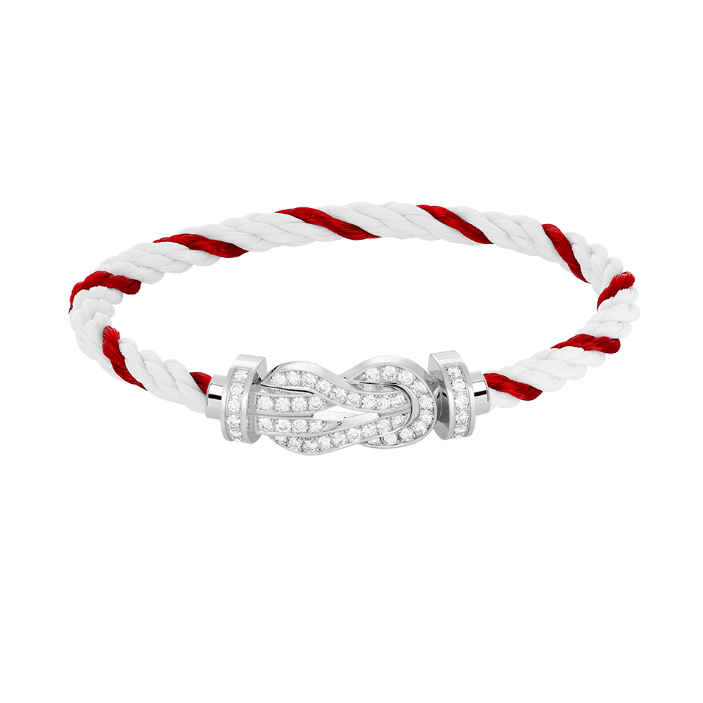 [Elowen jewelsry ]CHANCE LARGE 8 FIGURE BUCKLE FULL DIAMOND BRACELET SILVER