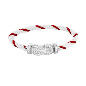 [Elowen jewelsry ]CHANCE LARGE 8 FIGURE BUCKLE FULL DIAMOND BRACELET SILVER