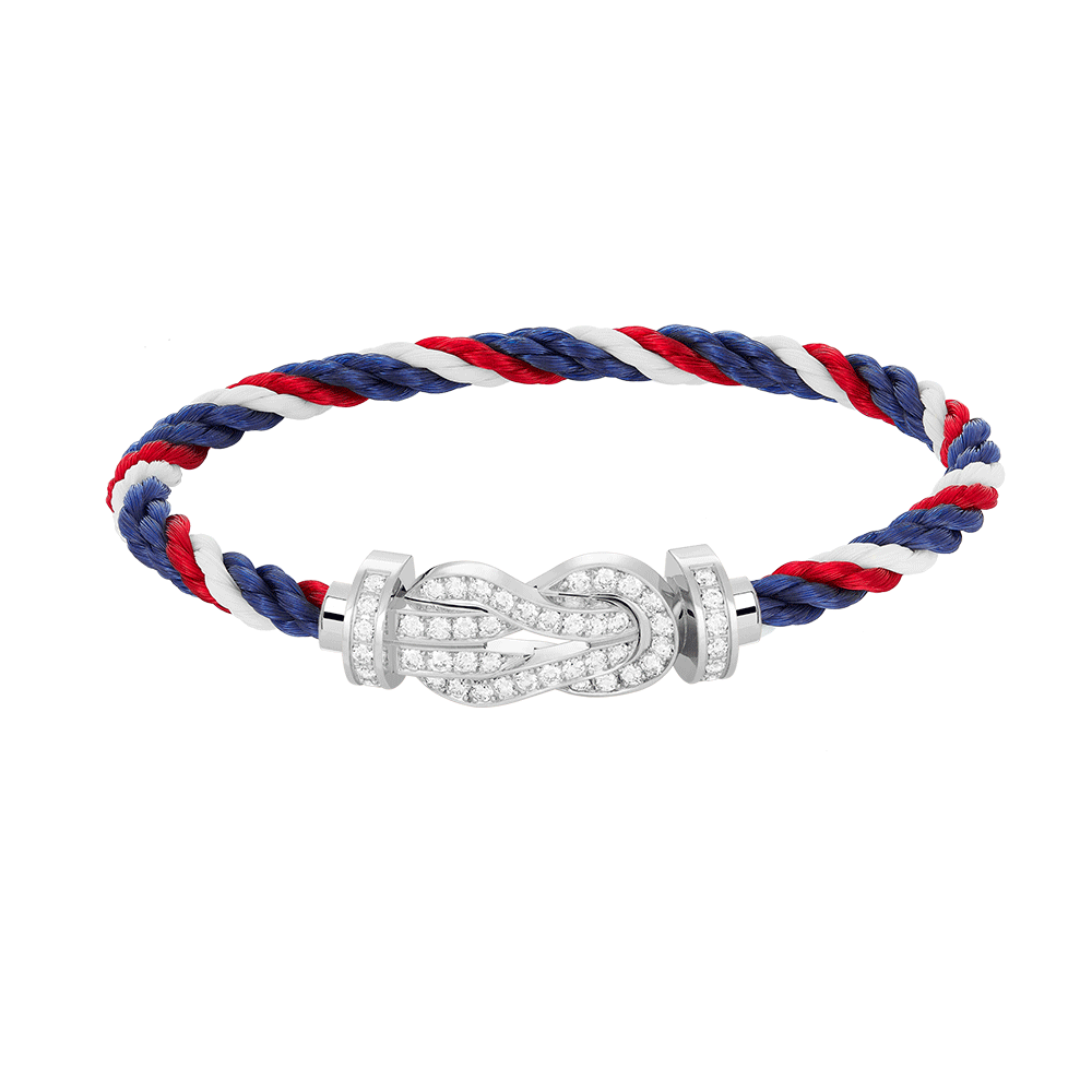 [Elowen jewelsry ]CHANCE LARGE 8 FIGURE BUCKLE FULL DIAMOND BRACELET SILVER