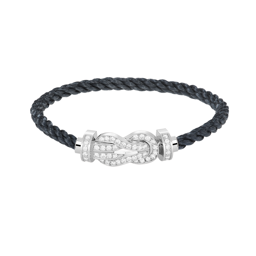 [Elowen jewelsry ]CHANCE LARGE 8 FIGURE BUCKLE FULL DIAMOND BRACELET SILVER
