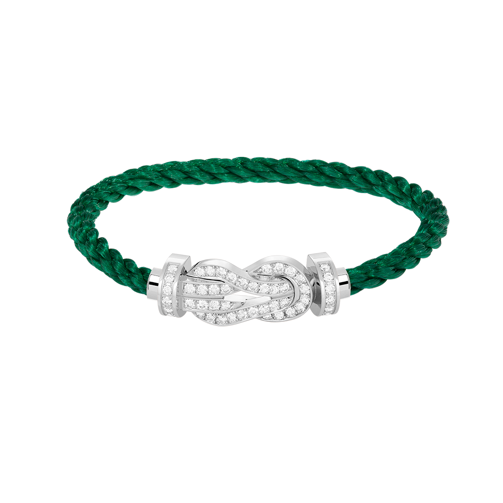 [Elowen jewelsry ]CHANCE LARGE 8 FIGURE BUCKLE FULL DIAMOND BRACELET SILVER
