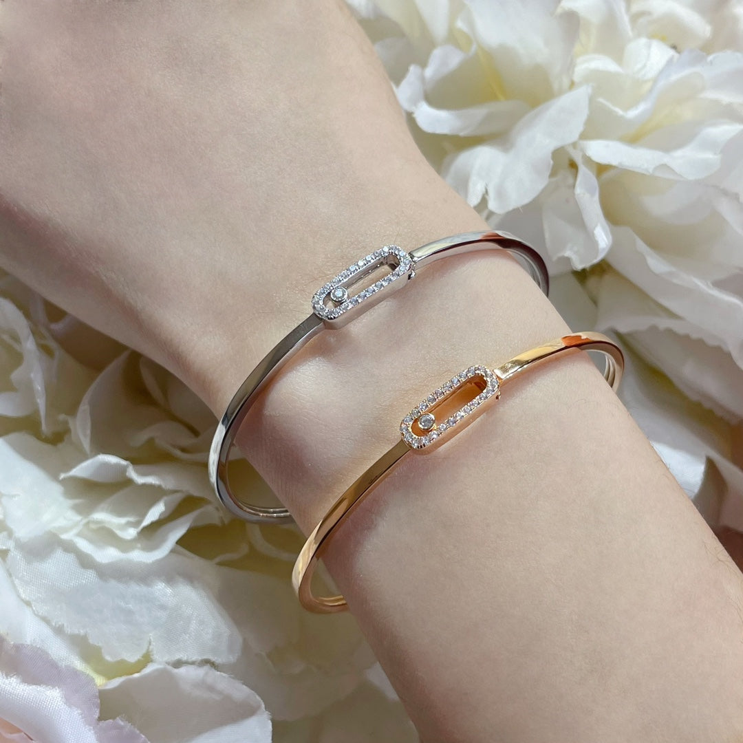 [Elowen Schmuck]Move Uno Pavé Flex Armreif mittel