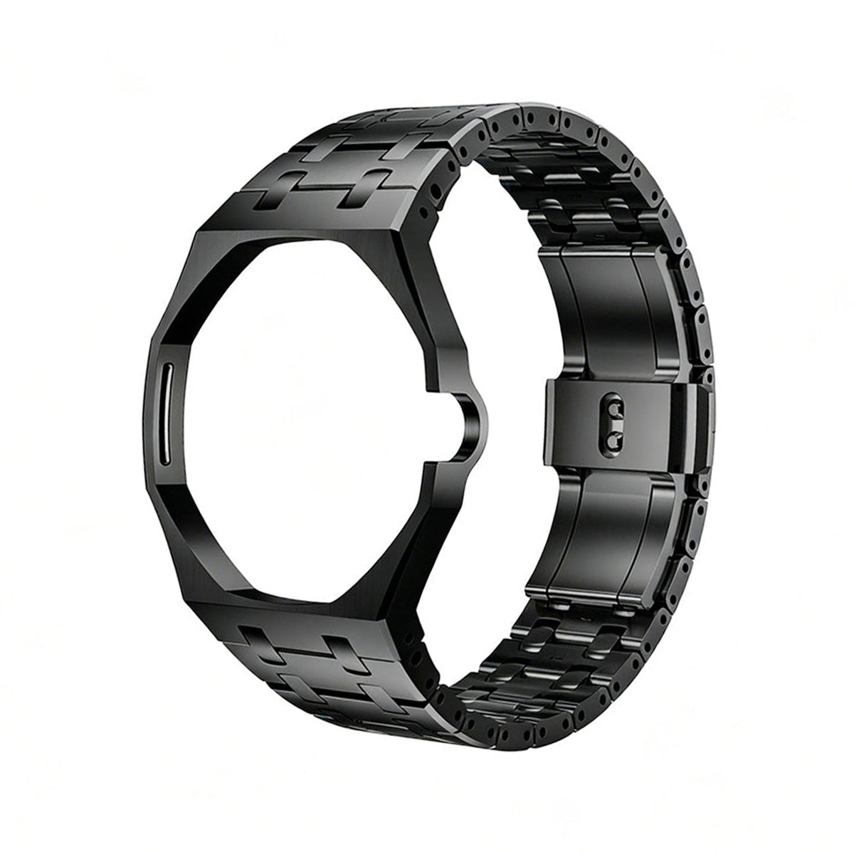 Royal Oak Pop Gehäuse aus schwarzem Edelstahl & Silikonarmband