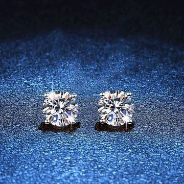 [Elowen]FOUR-PRONG MOISSANITE EARRINGS