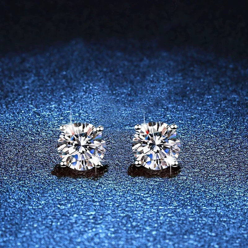 [Elowen]FOUR-PRONG MOISSANITE EARRINGS
