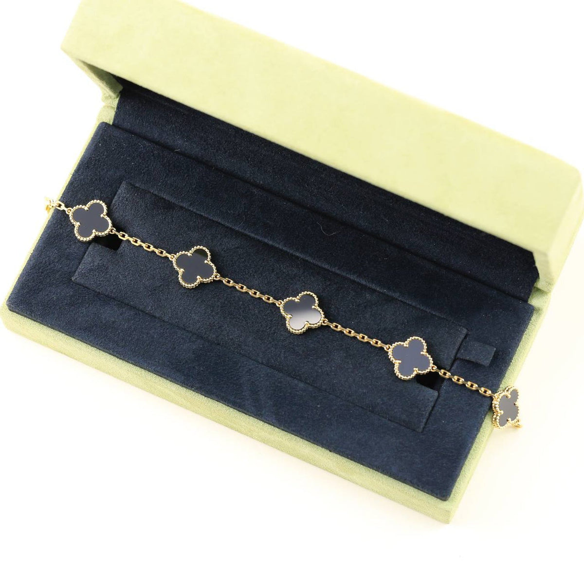 [Elowen Schmuck] CLOVER 5-MOTIV ONYX ARMBAND KOLLEKTION