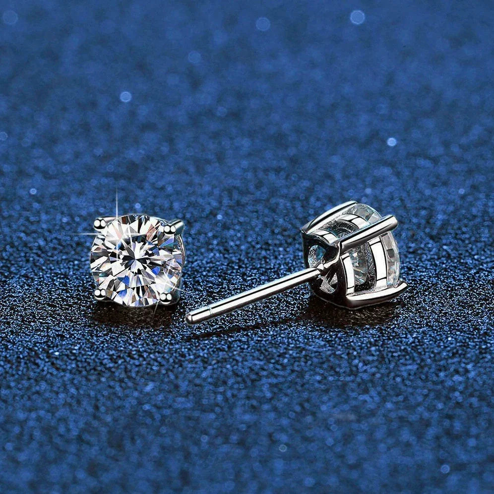 [Elowen]FOUR-PRONG MOISSANITE EARRINGS