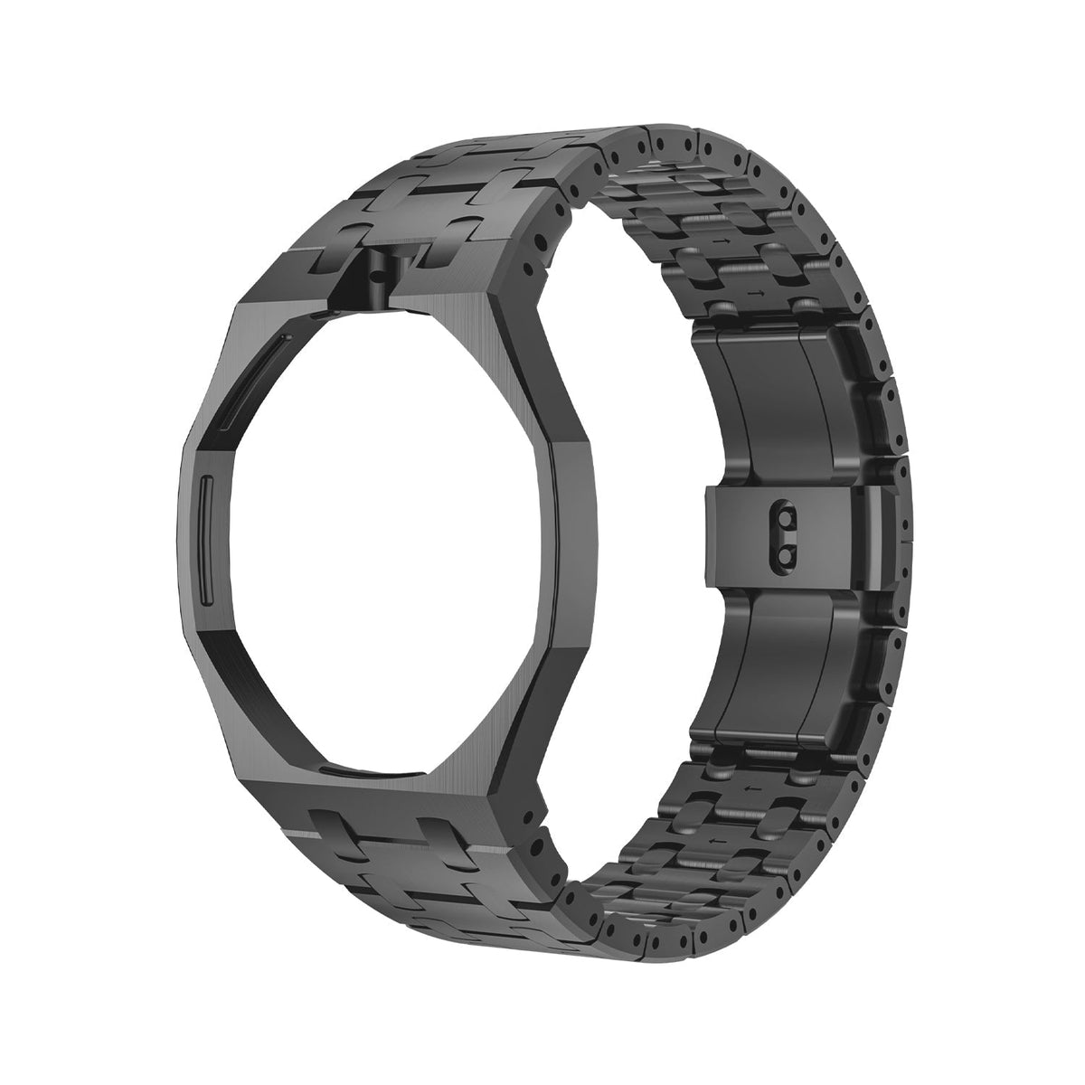 Royal Oak Pop Gehäuse aus schwarzem Edelstahl & Silikonarmband