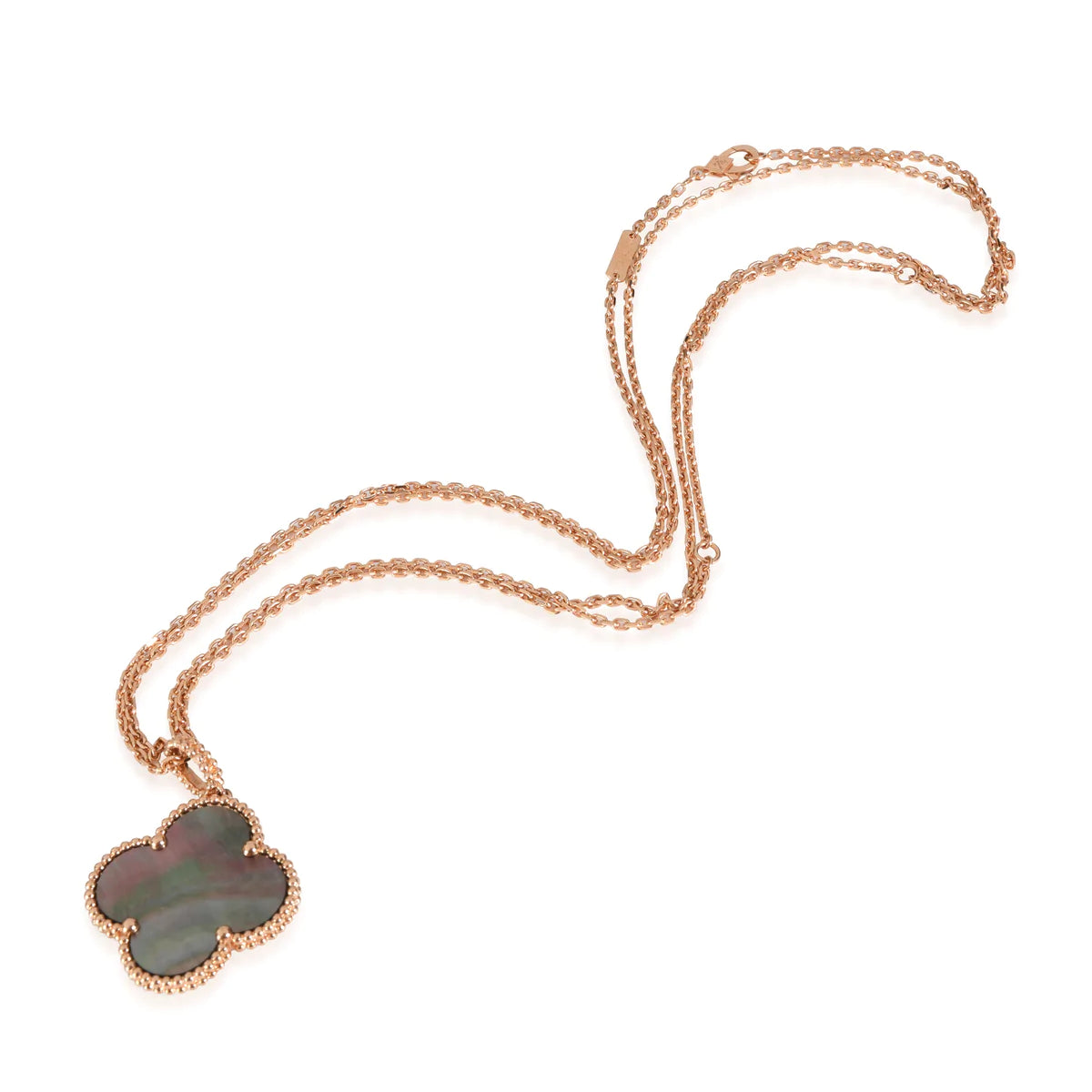 [Elowen jewelsry ]CLOVER 25MM GOLD DARK MOP BIG CLOVER NECKLACE