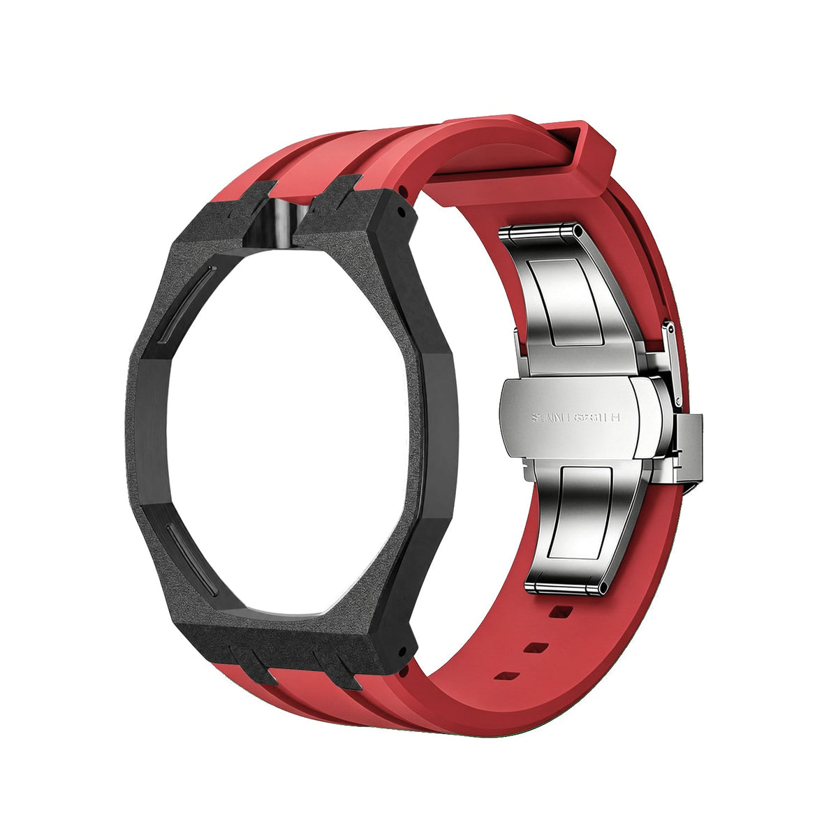 Exclusive Royal Oak Pop model, steel frosted gold case with a silicone strap