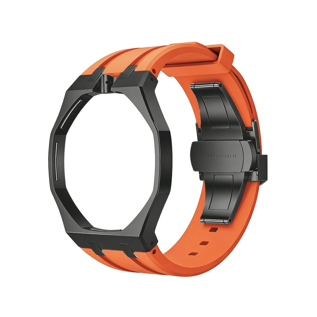 Royal Oak Pop Gehäuse aus schwarzem Edelstahl & Silikonarmband