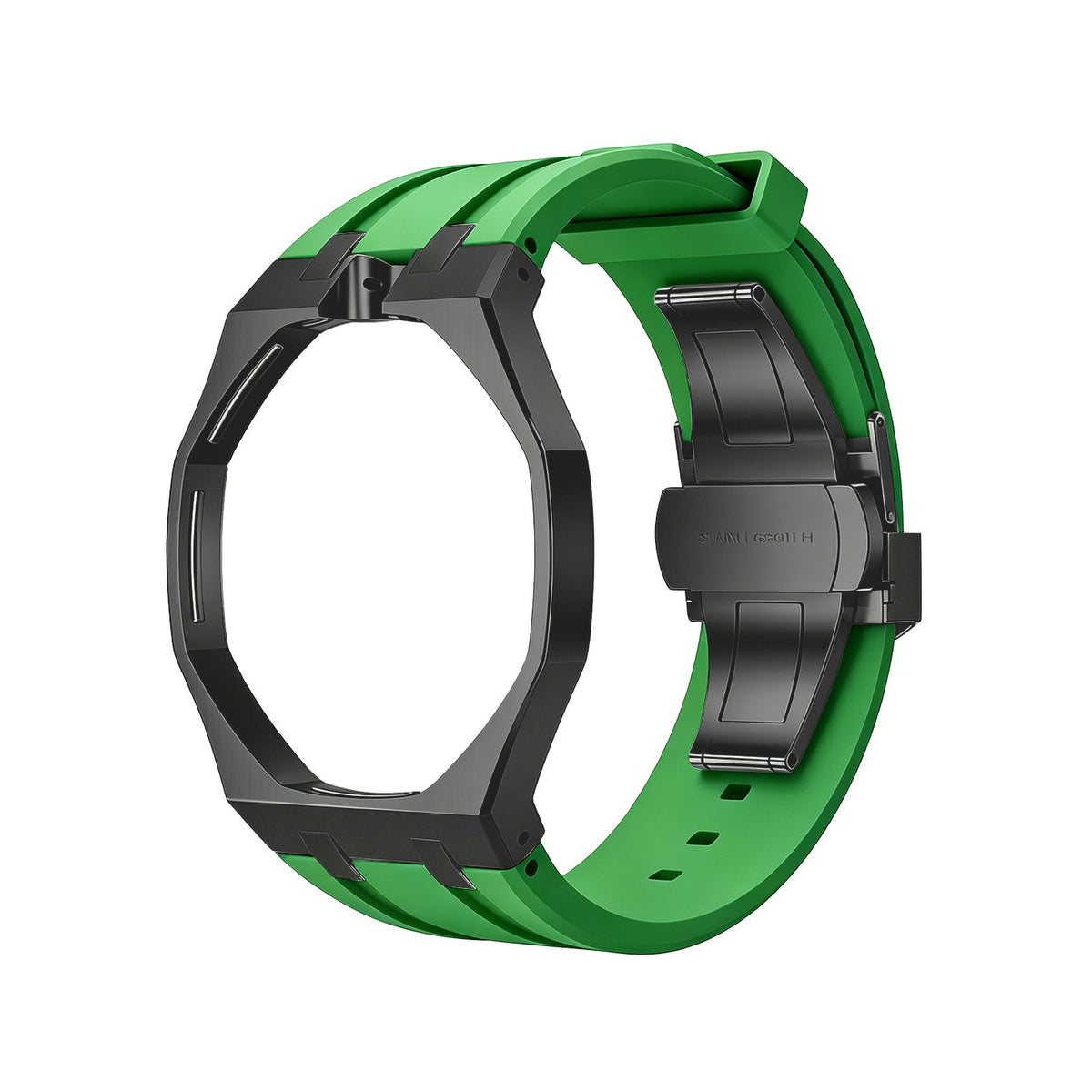 Royal Oak Pop Gehäuse aus schwarzem Edelstahl & Silikonarmband