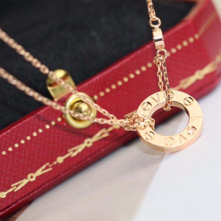 [Elowen jewelsry ]LOVE NECKLACE ADJUSTABLE ROSE GOLD 2 DIAMOND