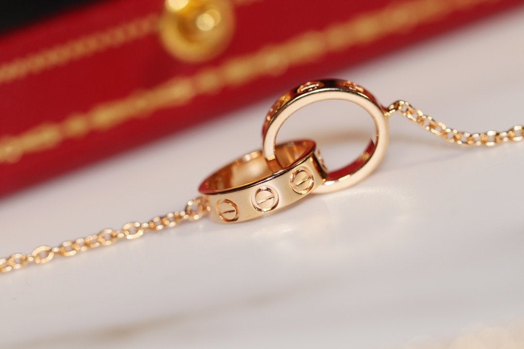 [Elowen Schmuck] LIEBESKETTE ROSÉGOLD UND SILBER