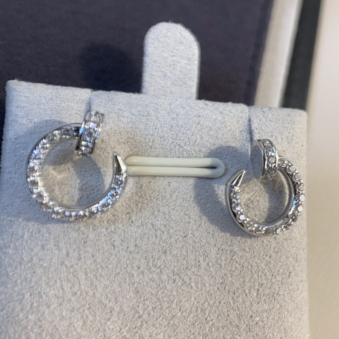 [Elowen jewelsry ]JUSTE EARRINGS SILVER DIAMONDS