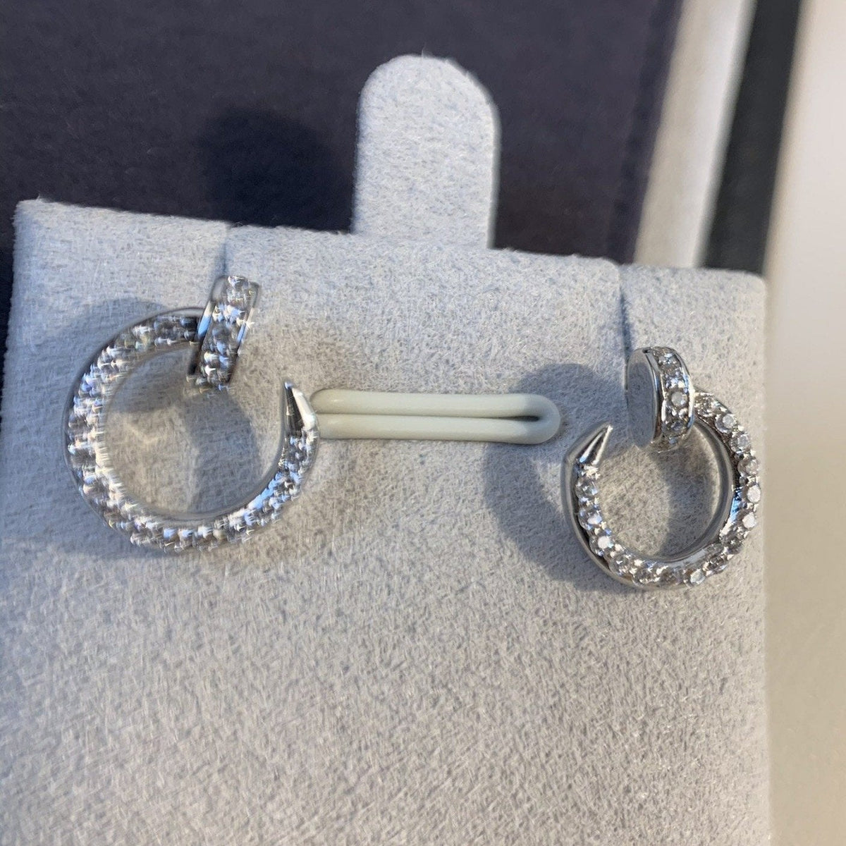 [Elowen jewelsry ]JUSTE EARRINGS SILVER DIAMONDS