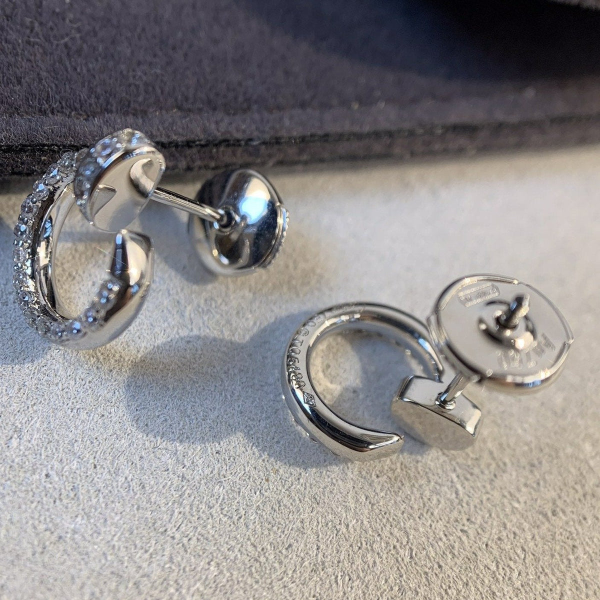 [Elowen jewelsry ]JUSTE EARRINGS SILVER DIAMONDS