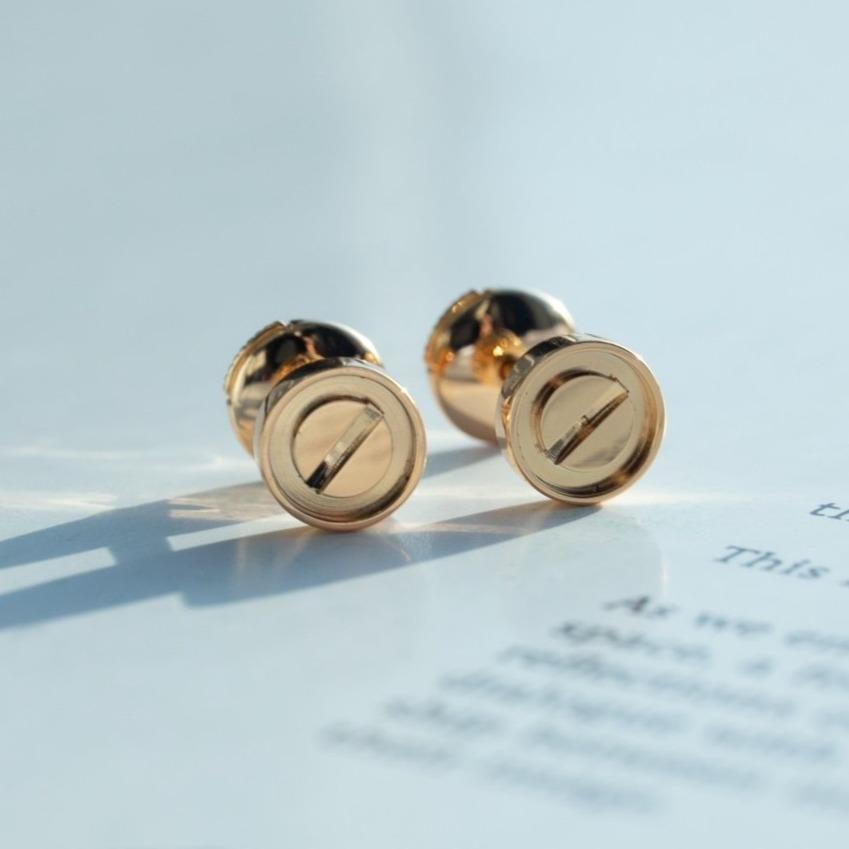 [Elowen jewelsry ]LOVE EARRINGS PINK GOLD 10MM