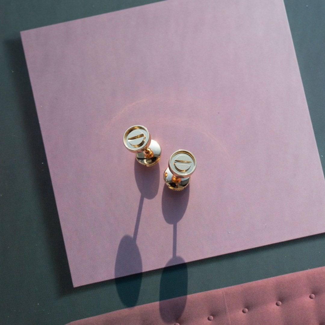 [Elowen jewelsry ]LOVE EARRINGS PINK GOLD 10MM