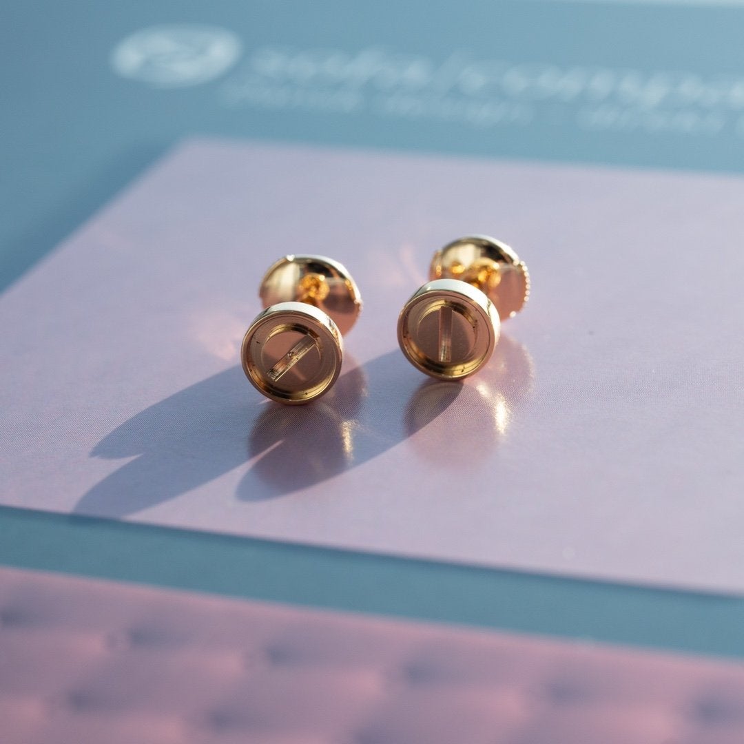 [Elowen jewelsry ]LOVE EARRINGS PINK GOLD 10MM