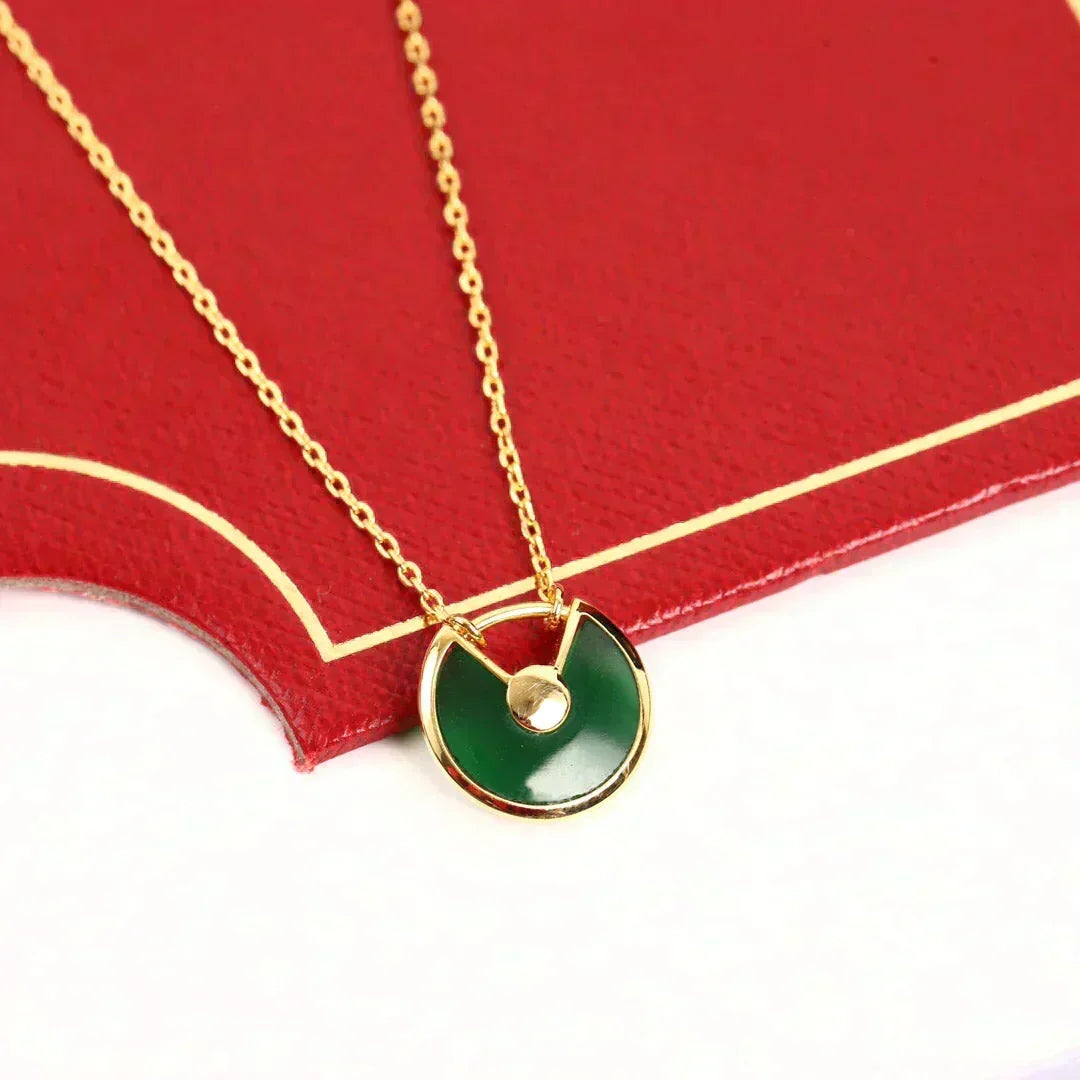 [Elowen Schmuck] AMULETTE GOLD MALACHIT HALSKETTE