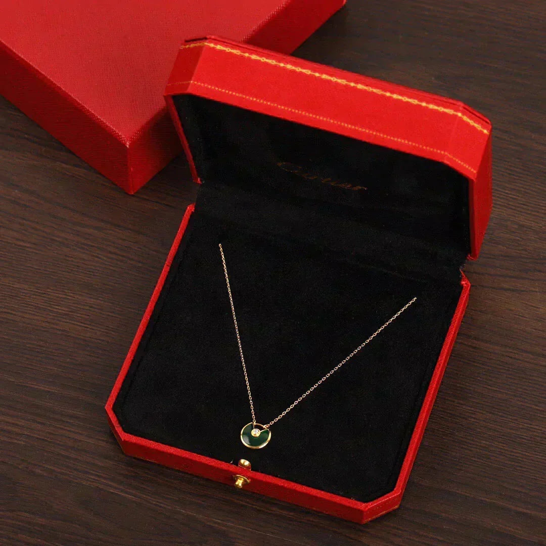[Elowen Schmuck] AMULETTE GOLD MALACHIT HALSKETTE